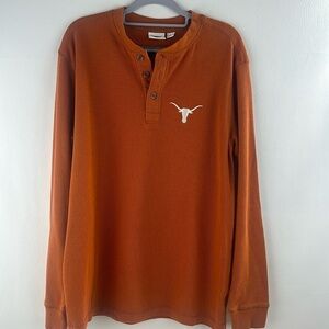 Texas Longhorn Waffle Knit Thermal Long Sleeve Shirt